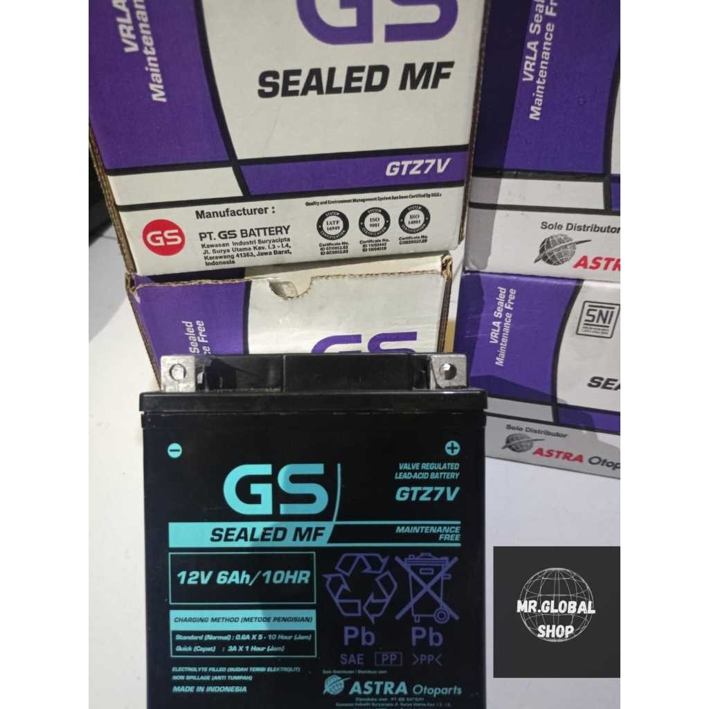 AKI GS ASTRA GTZ-7V NMAX AEROX LEXI ABS AKI ACCU MOTOR KERING