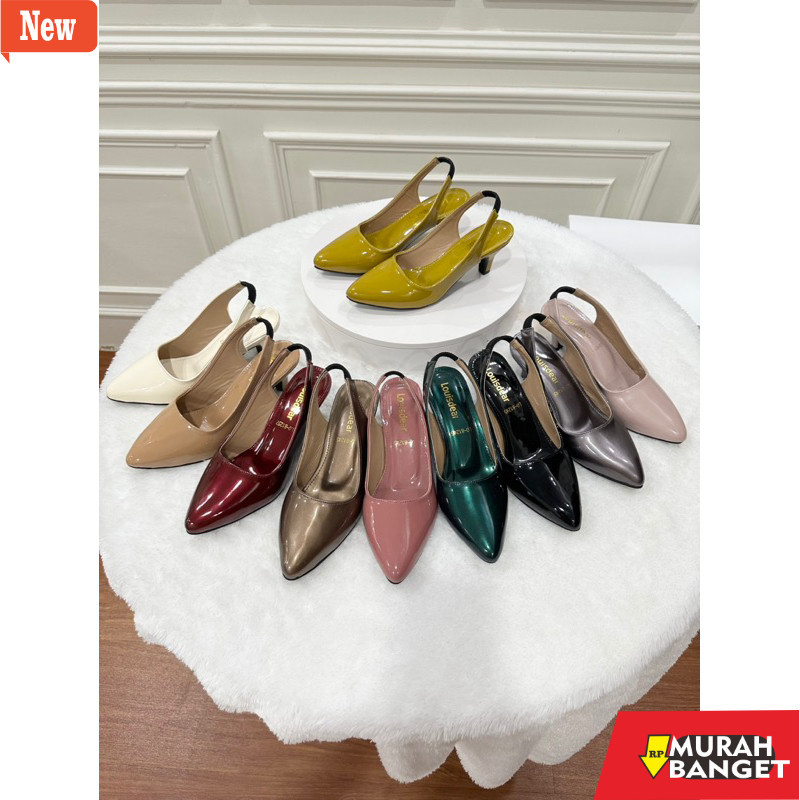 shopee haul sepatu heels wanita Louisdear Sepatu Heels Wanita Heels polos 3 cm Tali Belakang P14