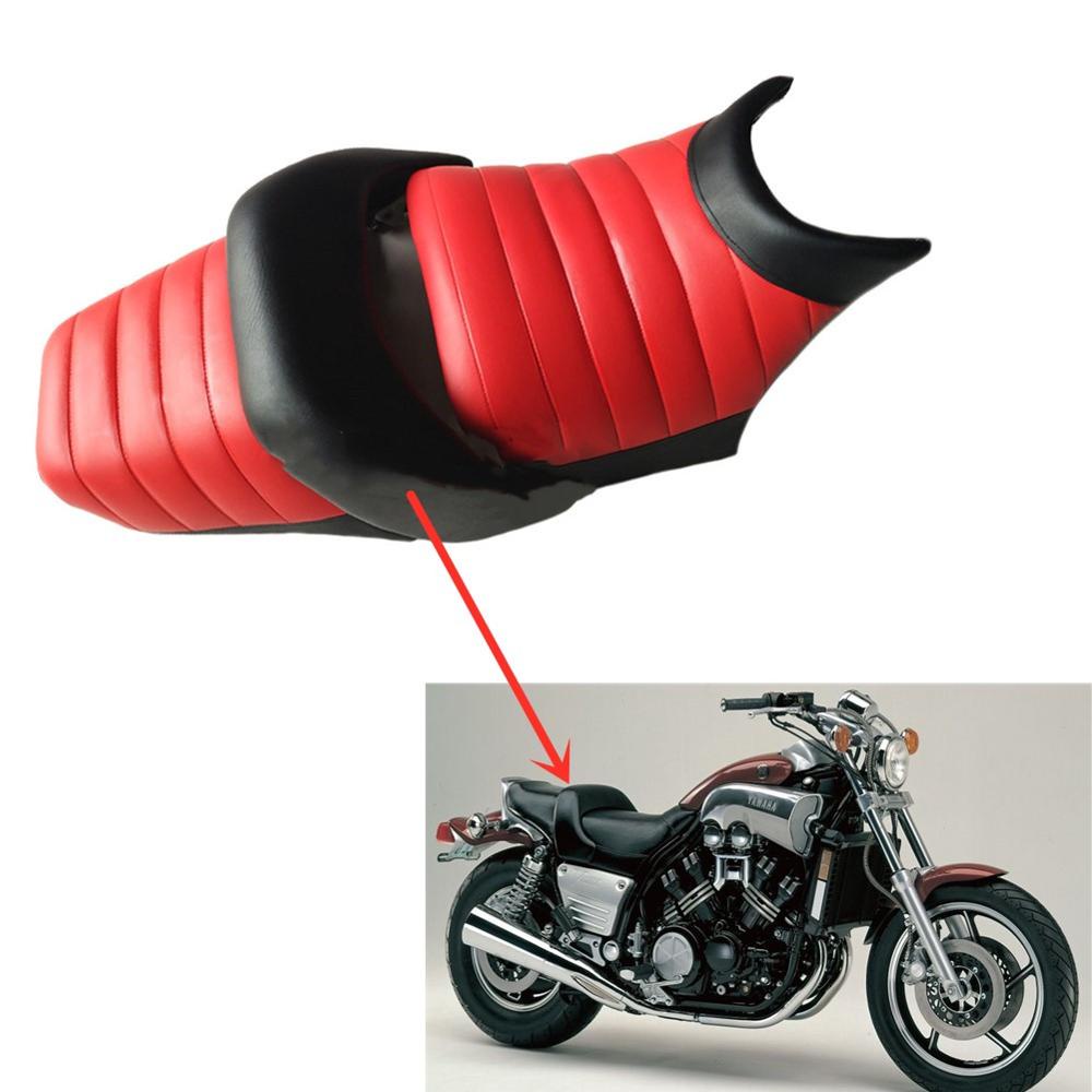Replacement Thick Black PU Leather Motorcycle Seat Cover Cushion Guard Waterproof for Yamaha VMAX VM