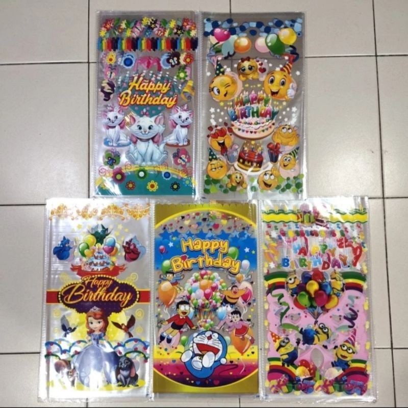 

Plastik ulang tahun isi 10 pcs / plastik bingkisan souvenir snack