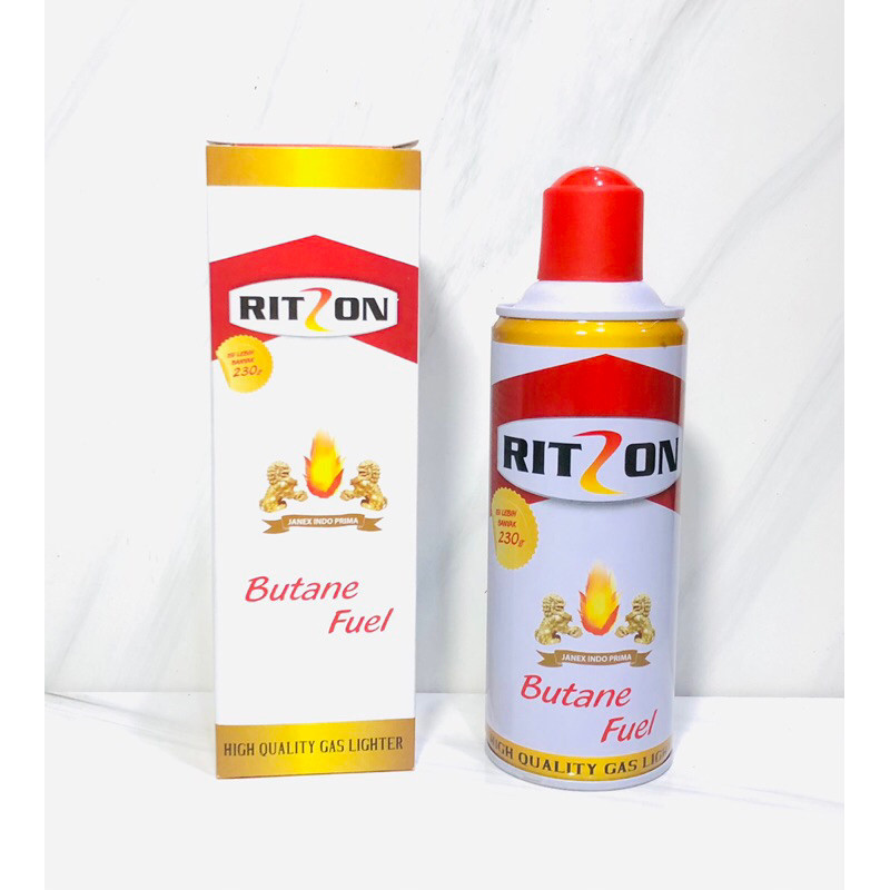 Gas Ritzon isi Ulang Korek Mancis pemantik Gas Refill Ukuran Besar 230 Gram