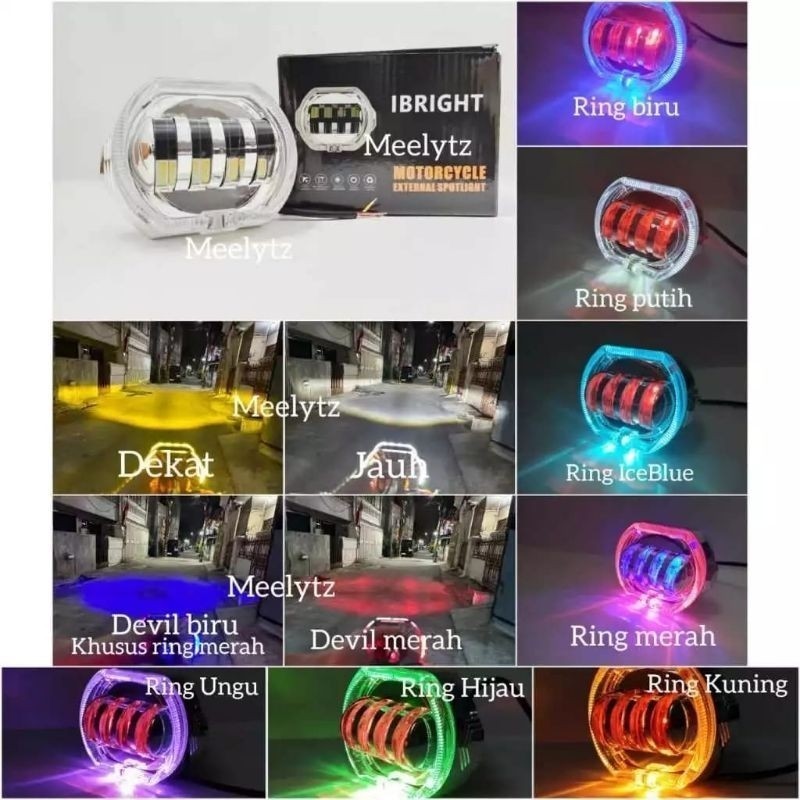 [ DELSER MOTOR ]terlaris Lampu tembak Biled Projie gen 2 gen 3 Bi led proji 4 Lensa 8D Daymaker day 