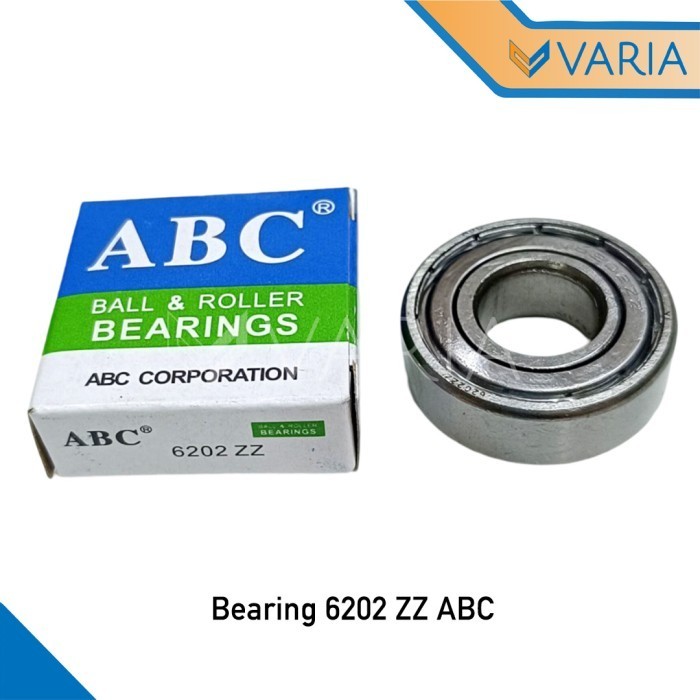 Bearing 6202 ZZ ABC 15 x 35 x 11 mm Laher Tutup Plat Besi Double