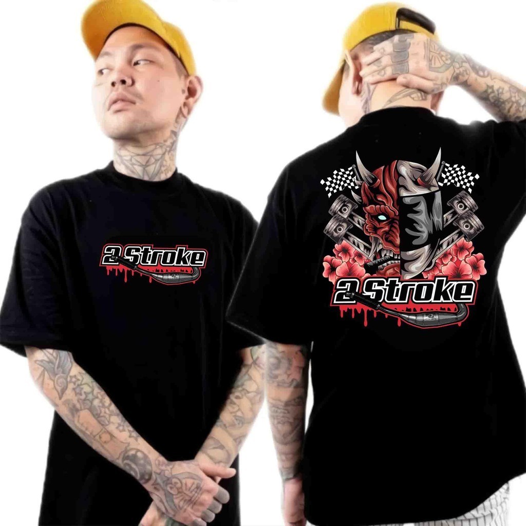 Kaos ONIMASK PISTON DUA 2 TAK 2 STROKE TWO STROKE Menolak Punah INDONESIA KUALITAS PREMIUM Baju Dist