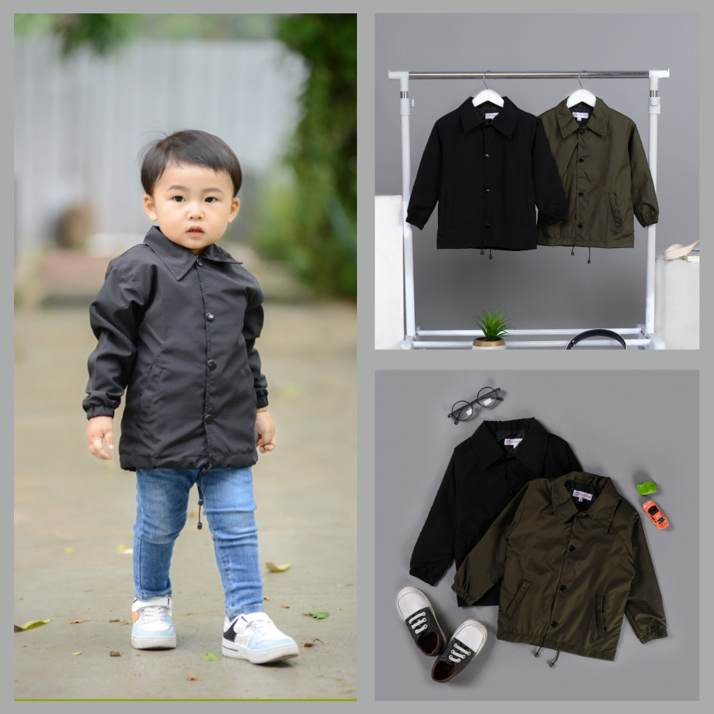 Jaket Parasut  Coach Anak Laki Laki Usia 0-3 Tahun Jacket Waterfrop Bayi Laki Laki