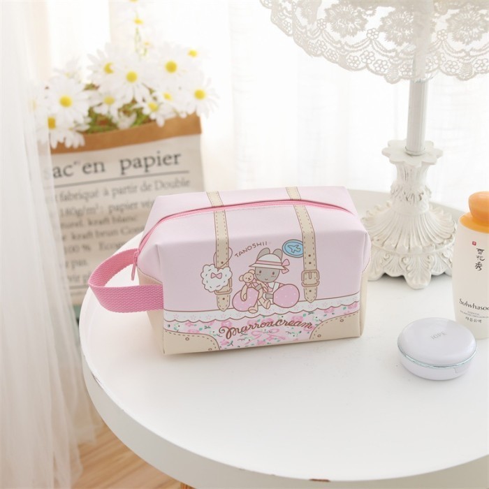 

NEW ! BEST SELLER Pouch Tempat Pensil Make Up Serbaguna Sanrio Hello Kitty My Melody Cin - Marron Buckle