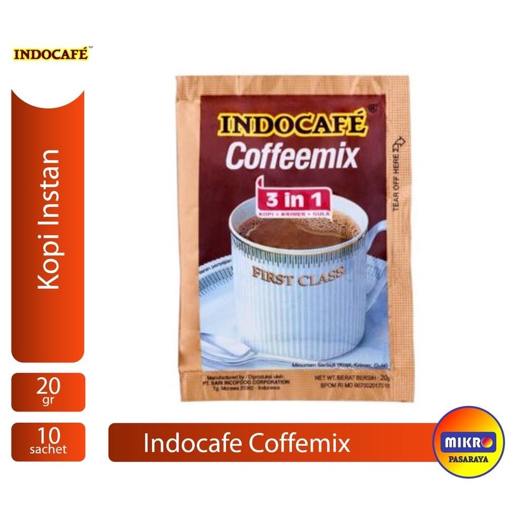 

INDOCAFE coffemix 3 in 1 Kopi Krimer Gula Mix [10 pcs / 1 renceng]