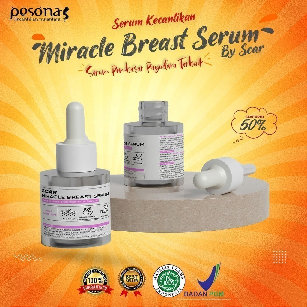 [OBRAL] SCAR MIRACLE BREAST SERUM – MASKER PERAWATAN PAYUDARA ALAMI PEMBESAR PAYUDARA CEPAT SERUM PE