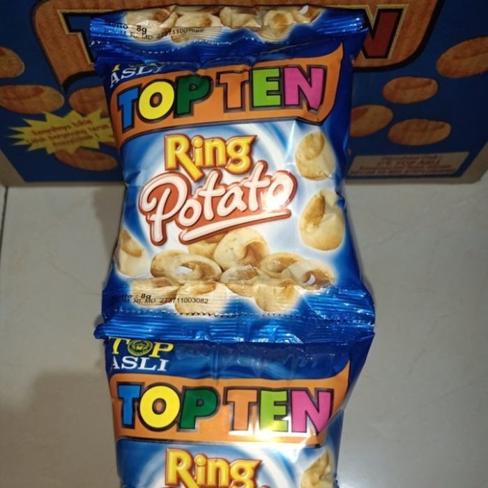 

Top Ten Ring Potato 8g Isi 10pcs Cemilan Murah dan Enak