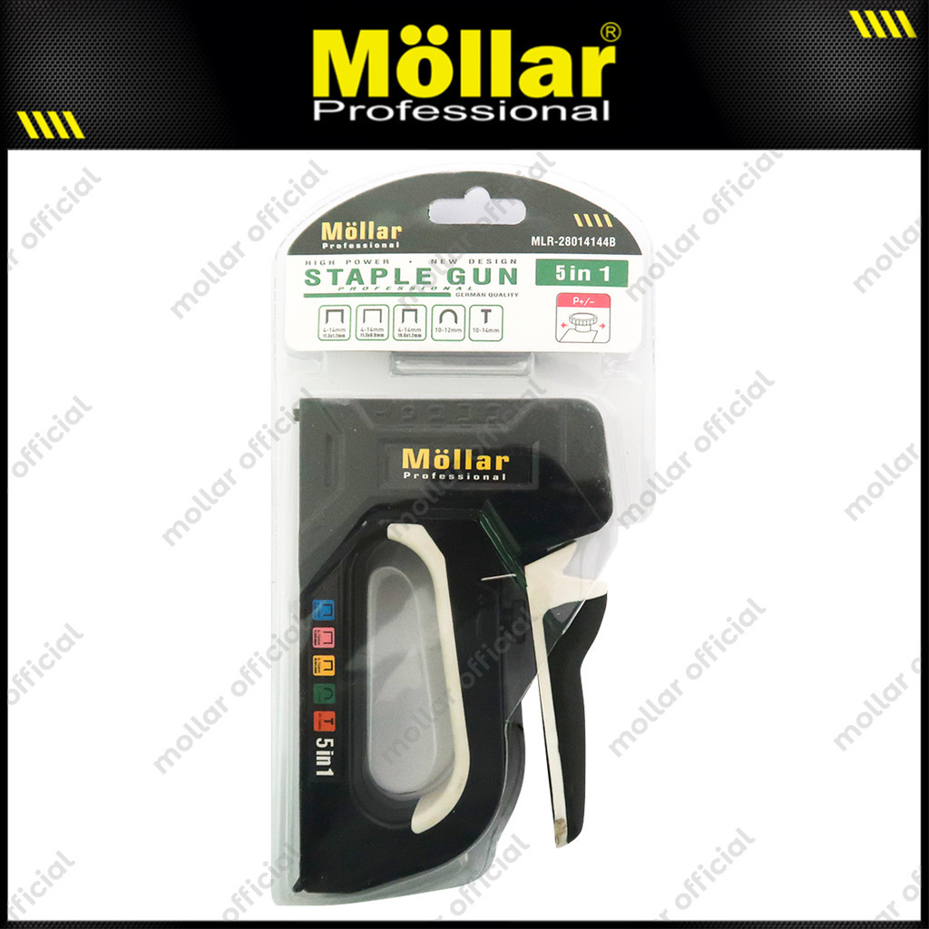 

MOLLAR 28014144B Staples Tembak 5 in 1 Staple Gun Tacker Steples Jok 4-14 mm