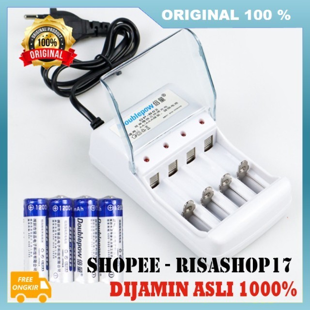 Alat Charger Baterai Free Baterai Alat Cas Baterai Ces Batrei 4 Slot Charger Baterai 4slot 100% ASLI