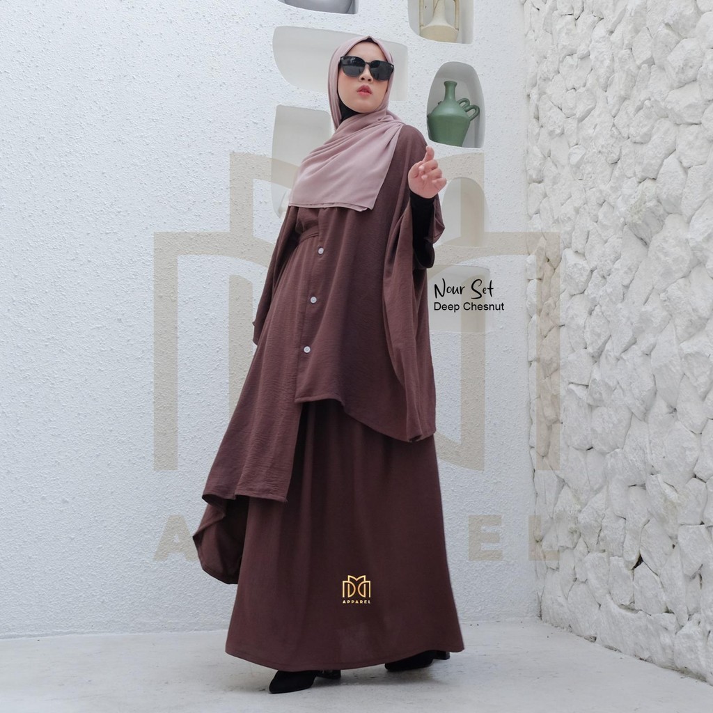 Nour Set _ Atasan Tunic/Blouse & Bawahan Rok by DMD Apparel
