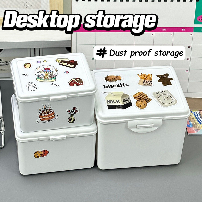 

White Storage Box Kpop Photocard Holder Idol Cards Collection Box Jewelry Container ID Card Organizer Desktop Decor Supplies