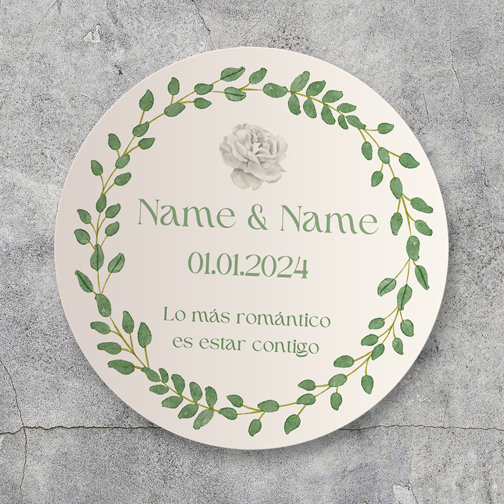 

Custom Personalized stickers Wedding Flower Frames Baptism Sticker with Your Own Brand and Customized Business Logos Label