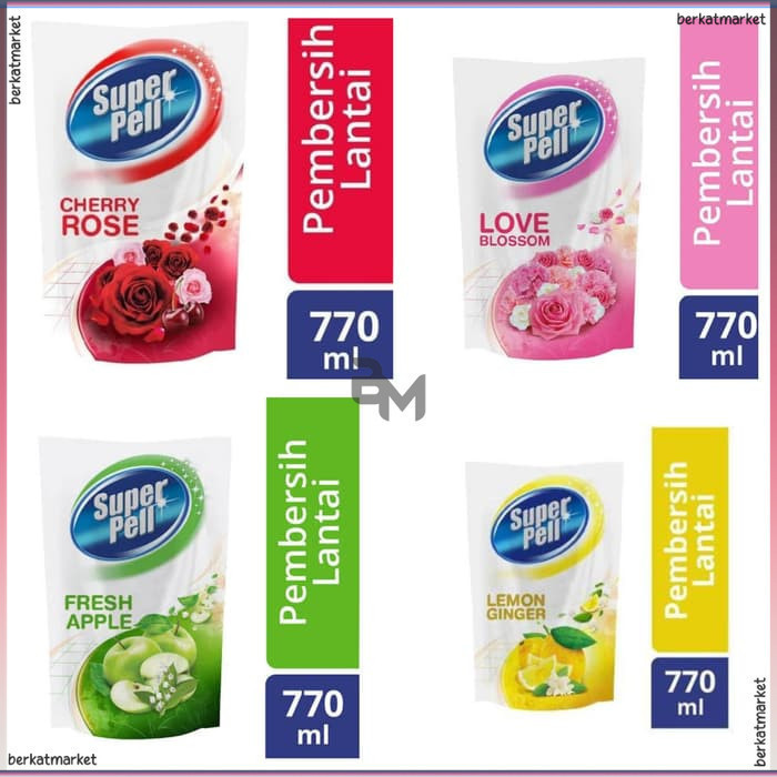 Super Pell Superpell Pembersih Pewangi Pengharum Pel Lantai Korean Strawberry Apple Lemon Peony Japa