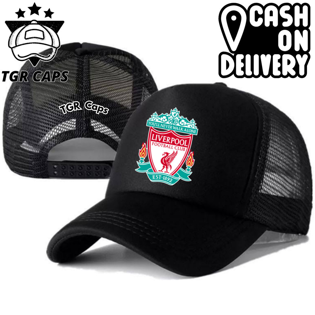 TGR Caps Topi Trucker LIVERPOOL - Topi Distro LIVERPOOL Logo - Topi LIVERPOOL Premium - Topi Pria De