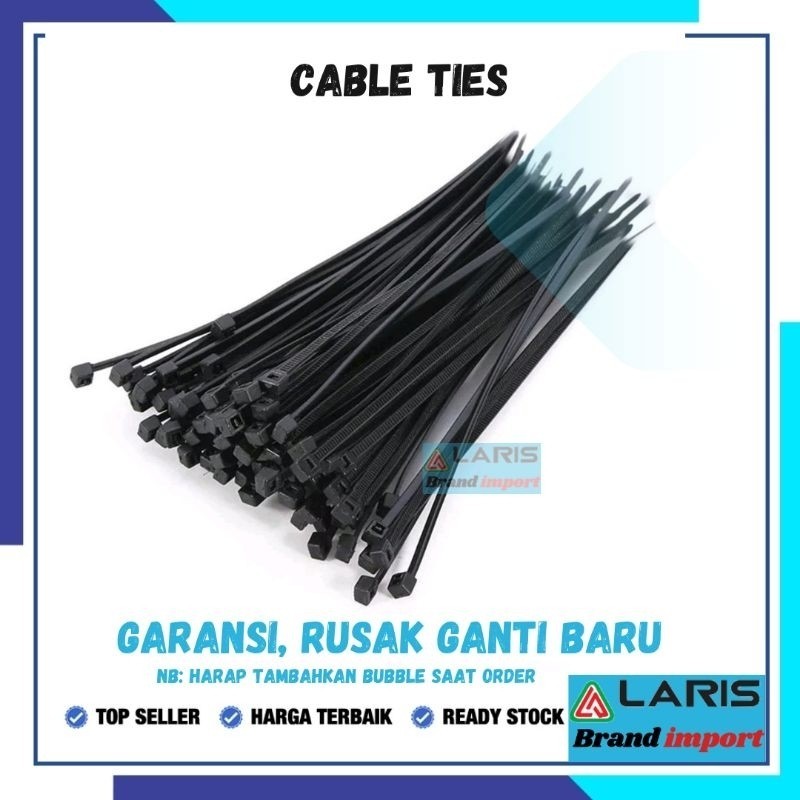 

paff Cable ties kabel 10cm tali pengikat serbaguna travel organizer atk set tali segel makanan gojek grab