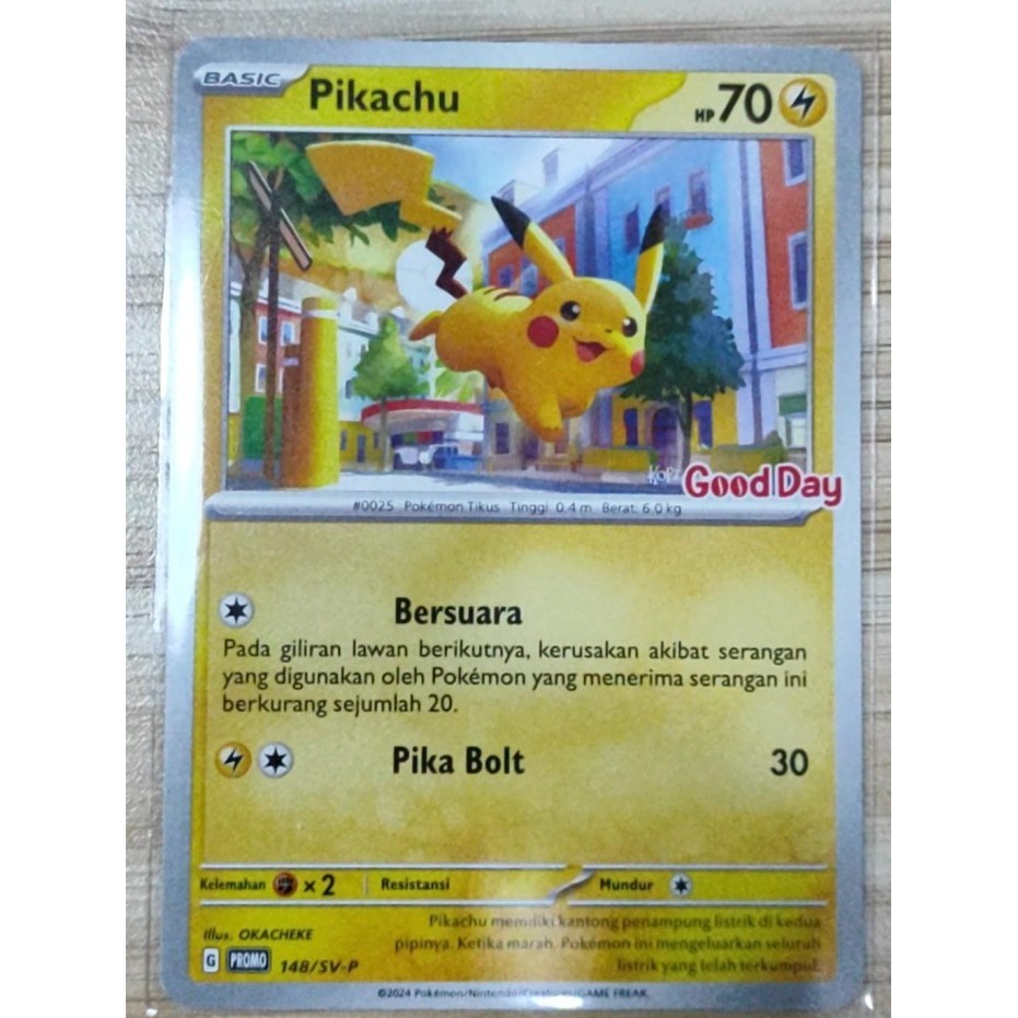 

Pikachu Pokemon Kopi Good Day Very Rare