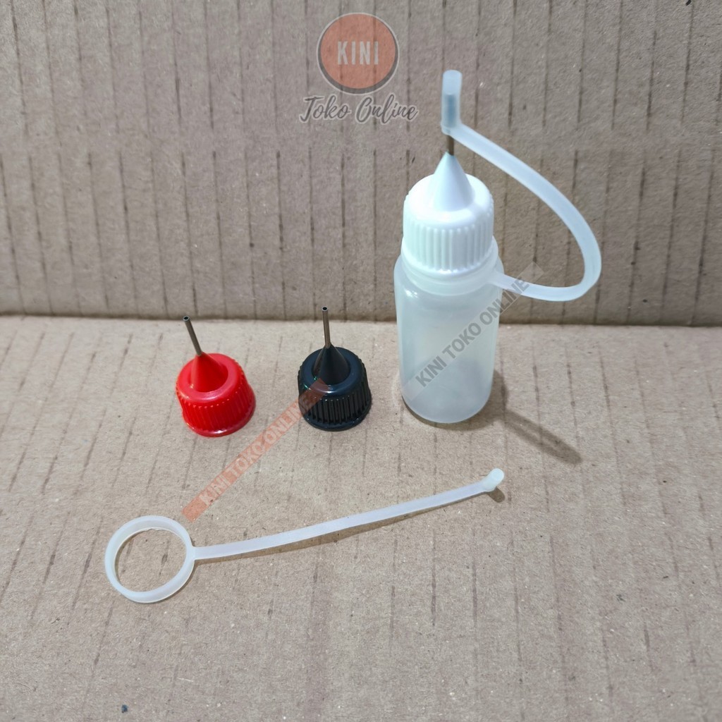 Botol tetes jarum 10ml 30ml 50ml kosong plastik liquid