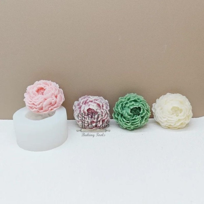 

TERJUAL Cetakan Silikon Candle Lilin Pudding Bunga Peony Flower 3D Mold