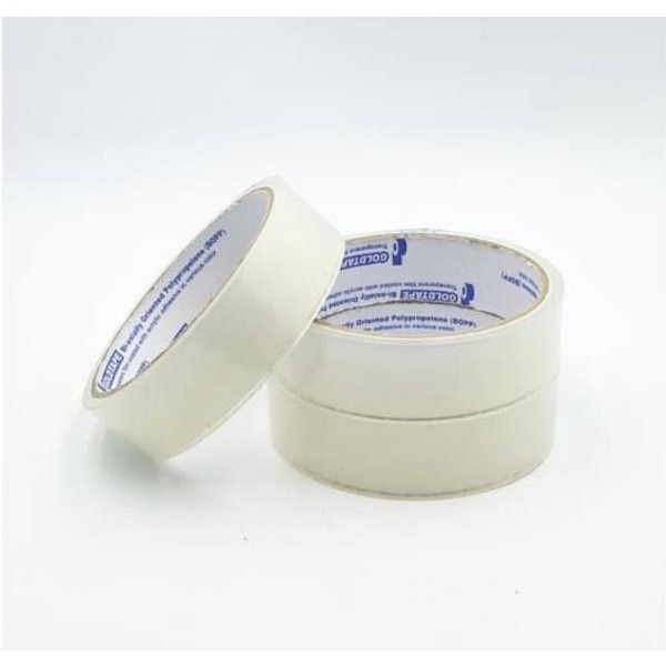 

Selotip Bening (Stationary Tape) GOLDTAPE Biru | 24 mm | 60 yard