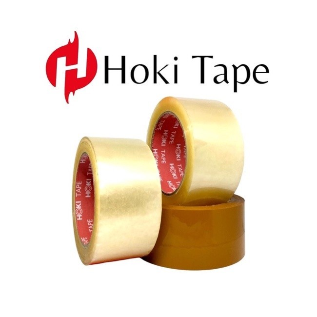 

HOKI TAPE INSTANT Lakban Bening & Coklat 45 x 80yard Hoki