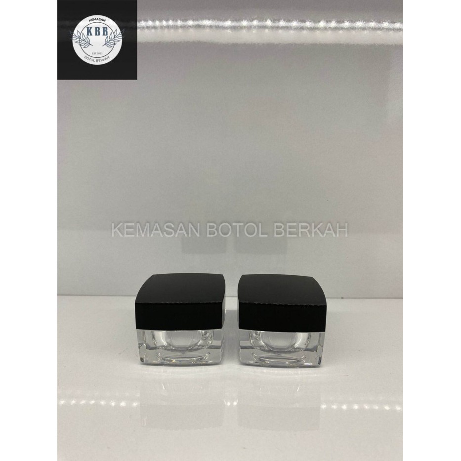 Pot Cream Acrylic Square 10 Gr Black PotCream Akrilik Kotak Hitam 10 Gram