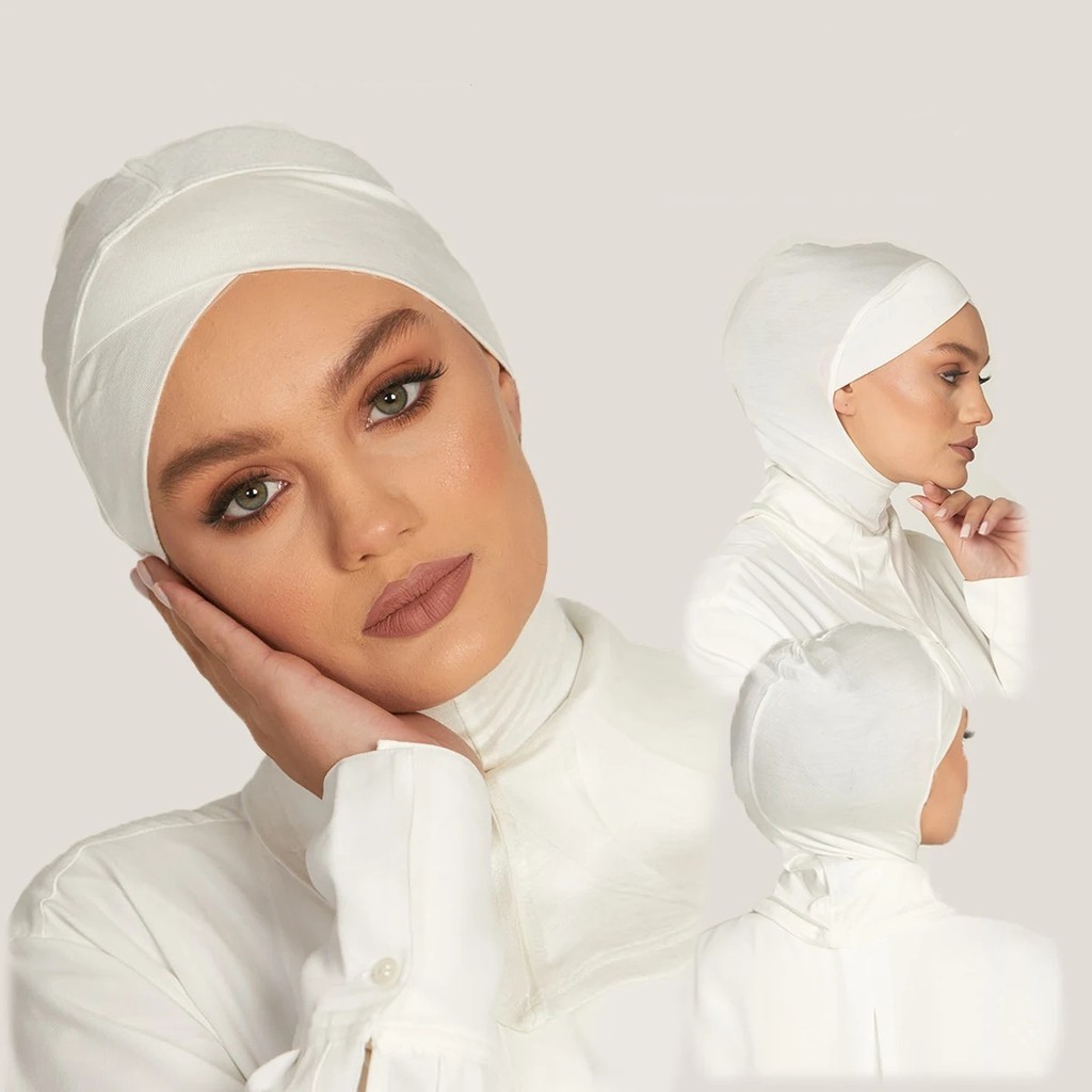 

Wholesale Muslim Women Underscarf Hijab Full Coverage Criss Cross Hijab Muslim Women Scarf Turban Lady Cap Islamic Hat Turbante