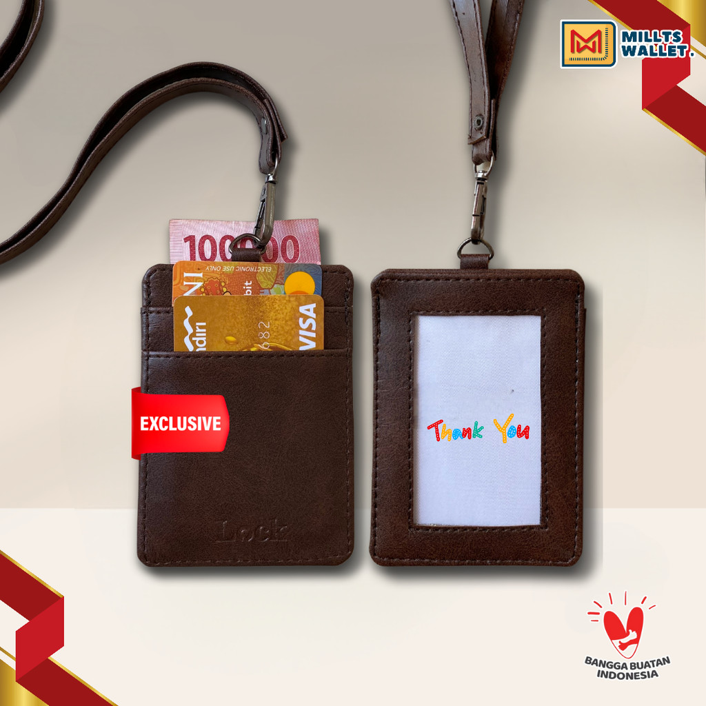 

Card Holder ID Card Kantor Hanging Wallet Dompet Gantung Dompet Kartu ID Lanyard Pria Wanita MW46