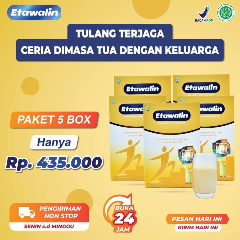 

Promo 5 BOX Susu Etawalin Mengatasi Masalah Tulang & Sendi