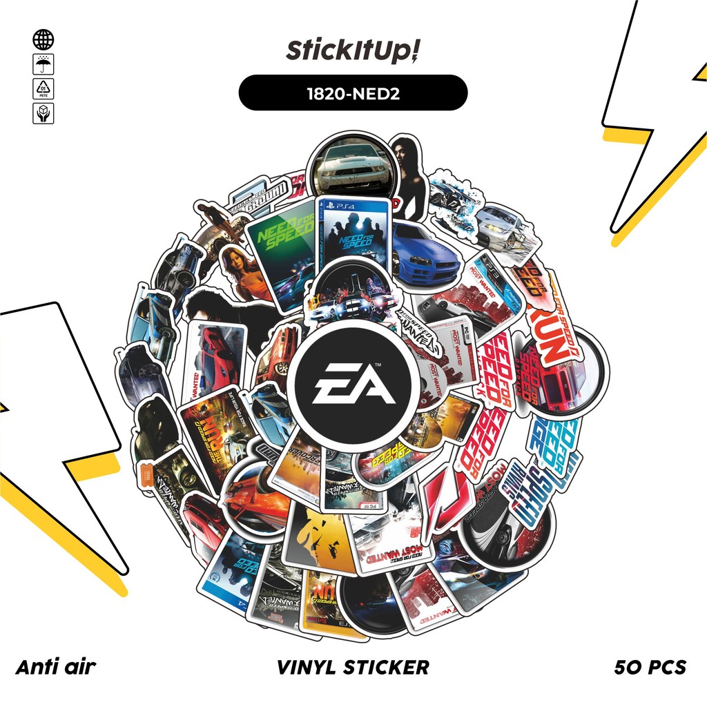 

COD✨ 50 Pcs Stiker Pack NEED FOR SPEED UNIVERSE CHAR MIX 02 Lucu Aesthetic Vynil Waterproof untuk Freebies Sticker Buku Journal Casing HP Laptop