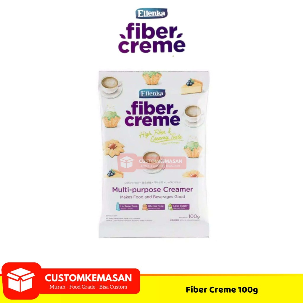 

Fiber Creme Ellenka 100gr / Multi Purpose Creamer / Krimer bubuk Fiber Creme 100gr pengganti Santan dan Susu