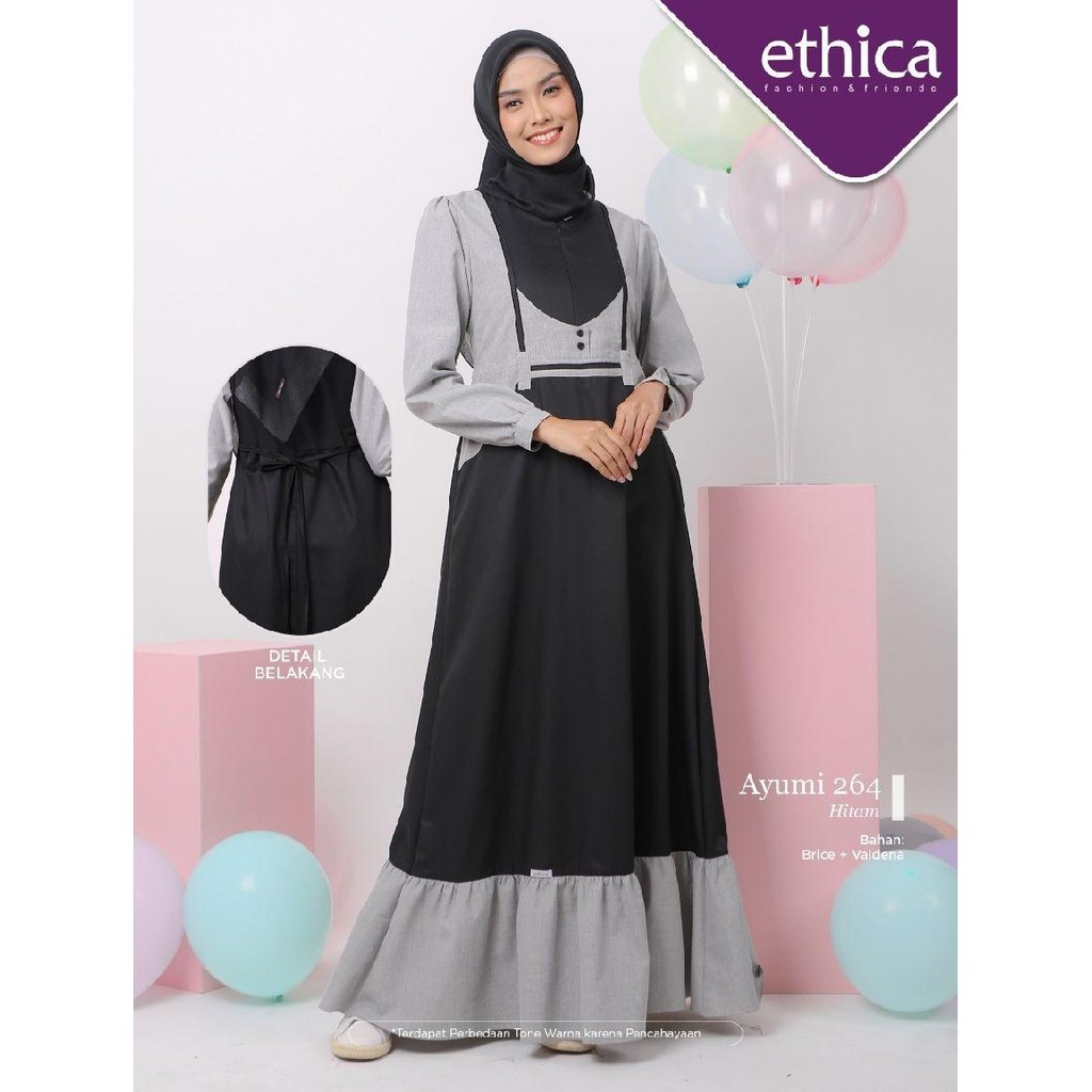 Ethica Gamis Wanita Premium Ayumi 264 Warna Hitam