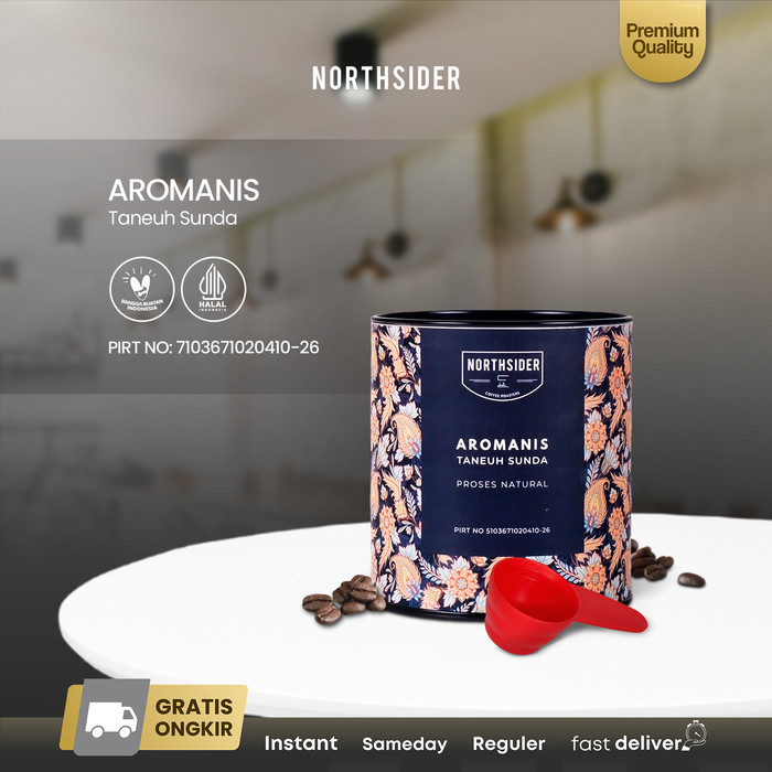 

Roux Northsider Kopi arabika Aromanis Natural coffee - 100g, Biji Kopi