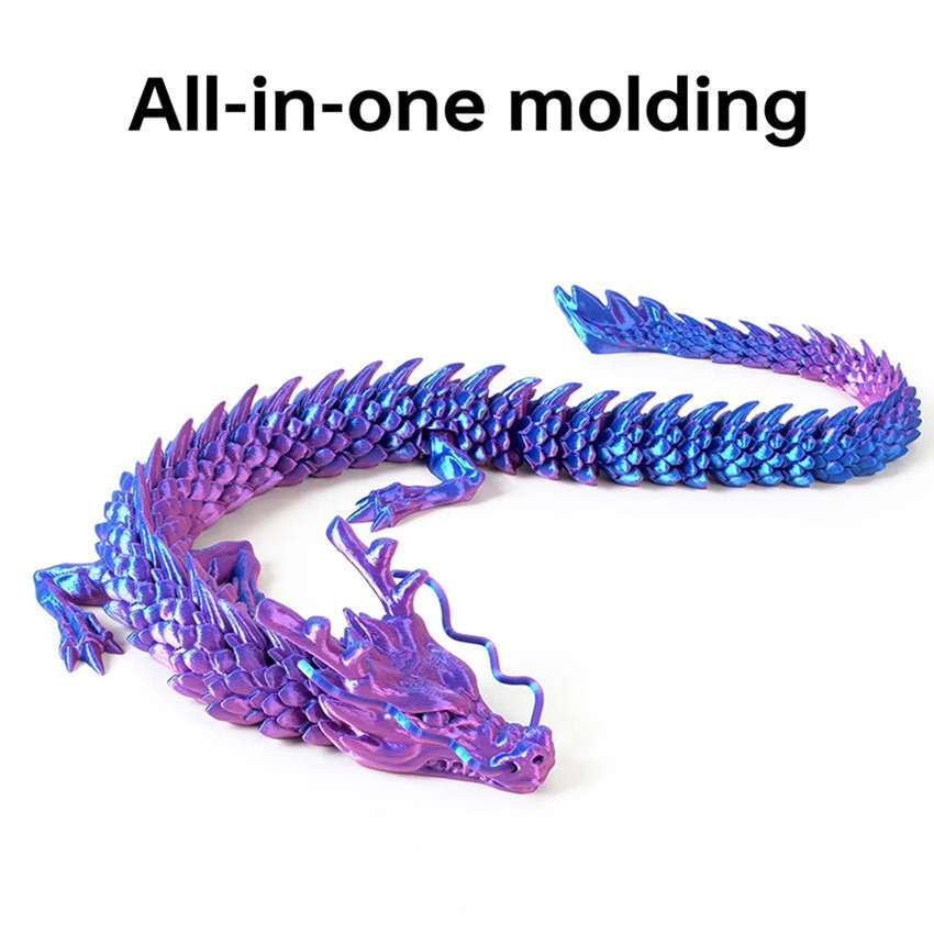 Mainan Flexibel Articulated Dragon Toy Hiasan Aquarium - Mainan Anak Naga Fleksibel Flexible