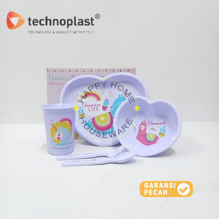 Technoplast Cute Lamas Square Tableware Set|Peralatan Makan Baby Set TW501.TSCL