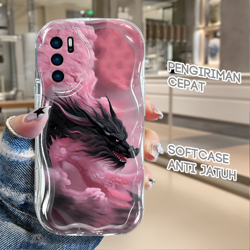Casing Hp Untuk OPPO A16 A16S Cassing Soft Phone Case Softcase Cute Naga Kesing 6159