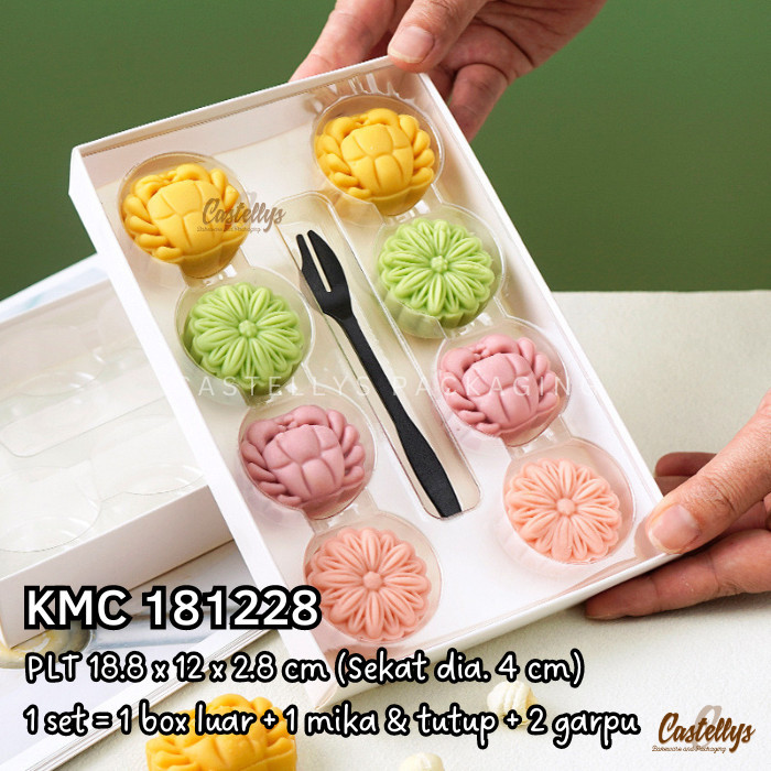 

Kotak Box + Mika Sekat Kue KMC 181228 Mooncake Mochi Cokelat Cake Mini Pudding dll