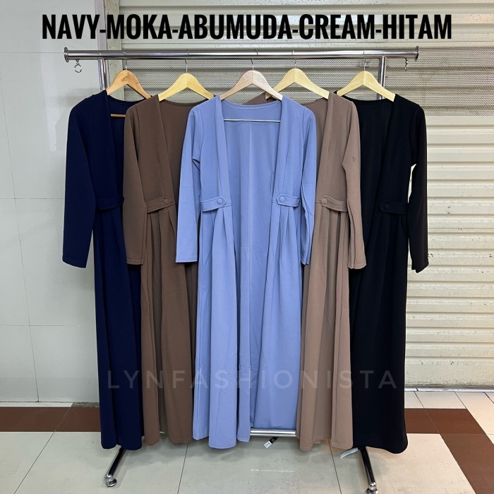 ✨TERLARIS✨ -LONG CARDIGAN WANITA LENGAN PANJANG/ VIKA OUTER/BLEZER GAMIS TEBAL - Hitam