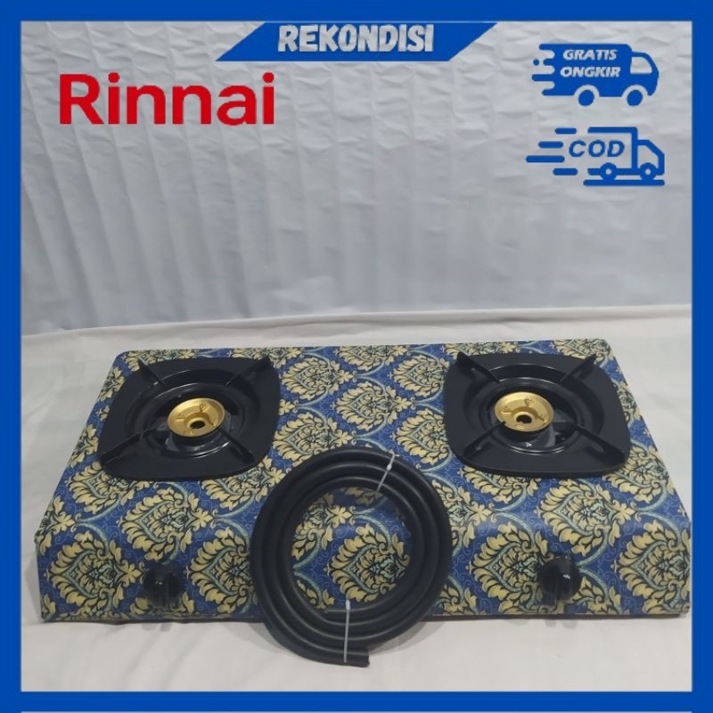 KOMPOR GAS 2 TUNGKU PROMO GRATIS SELANG RINNAI 522 STIKER BATIK REKONDISI