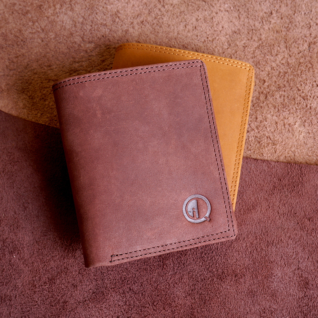 Dompet Kulit Sapi Asli Pria DOMPET KOIN Qi Leather DE01 CH = by lasin