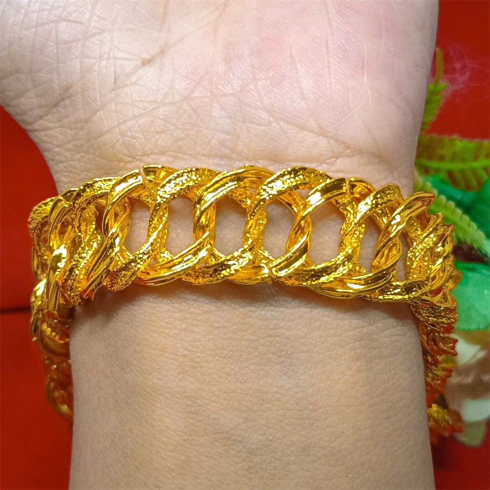 Gelang Kendari Pria & Wanita Lapis Emas 24K Gold Dubai India Grosir Xuping Perhiasan Hadiah Ulang Ta