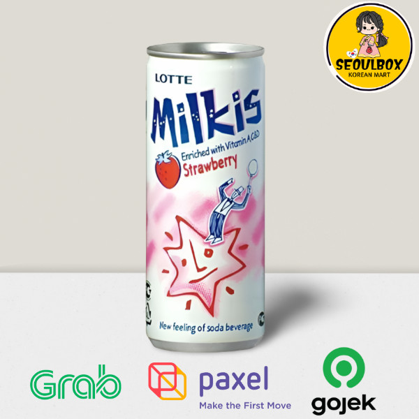 

Lotte Milkis Strawberry 250ml - Minuman Yoghurt Stroberi Made In Korea