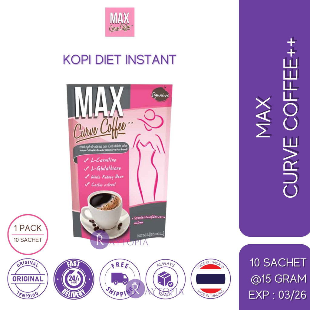 

Kopi Instant Pelangsing Diet Max Curve Coffee Isi 10 Sachet Thailand