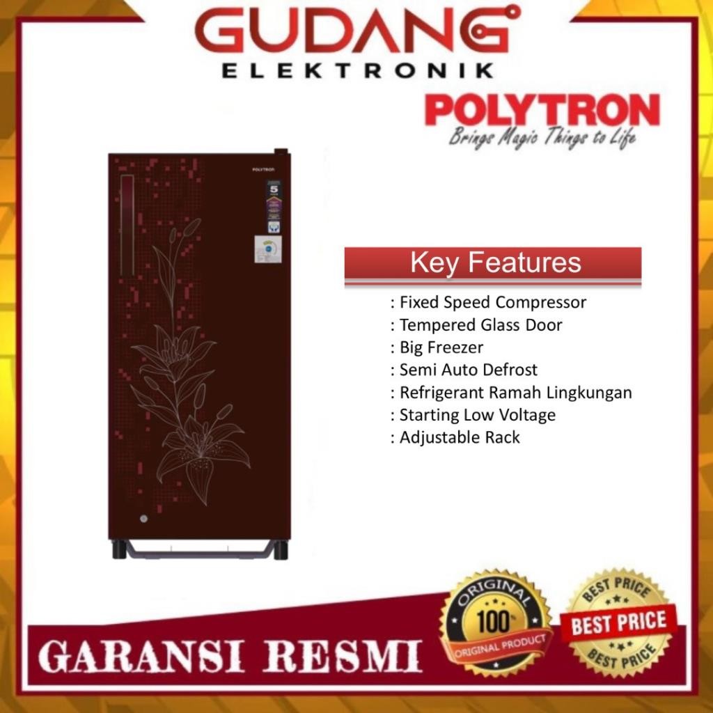 KULKAS 1 PINTU POLYTRON PS-PRA18JR KULKAS POLYTRON PS PRA 18 JR