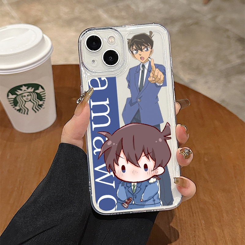 IPHONE Case Detective Conan Shinichi Kudo Tipis dan ringan Transparan Silikon Soft Case for iPhone 1