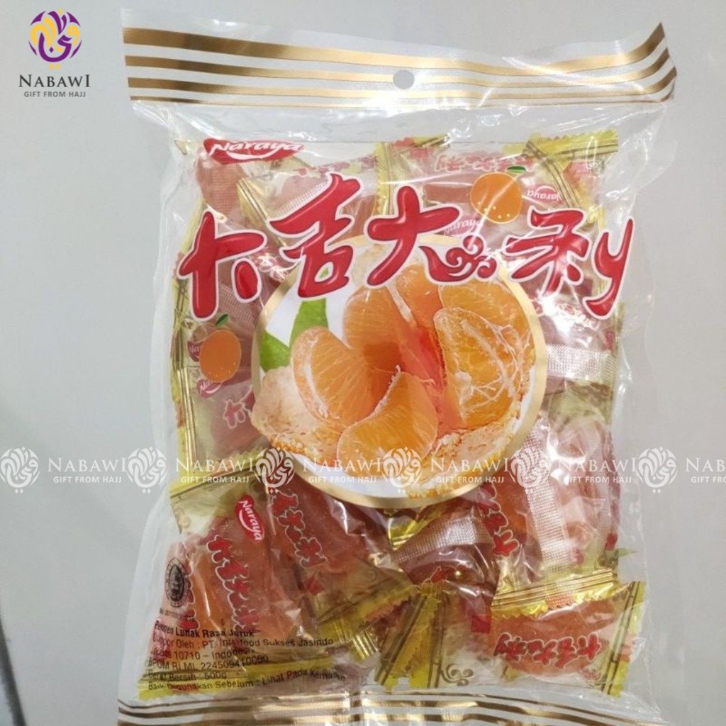 JELLY JERUK NARAYA 500 Gram/ NARAYA JELLY ORANGE MANDARIN CANDY / JELY JERUK