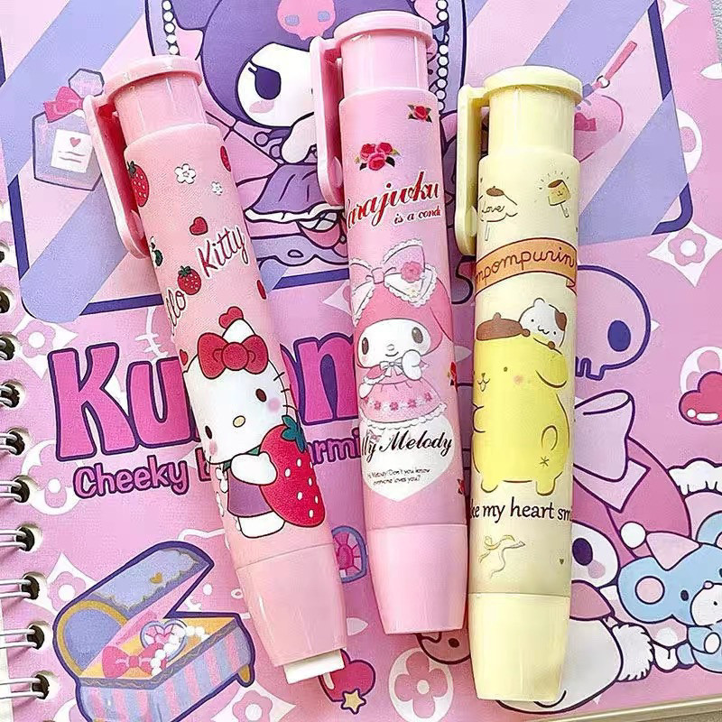 

POM Penghapus Pensil Mekanik Karakter Sanrio Hello Kitty Melody Penghapus Pensil Mekanik Cetekan Press Mechanical Pencil Eraser