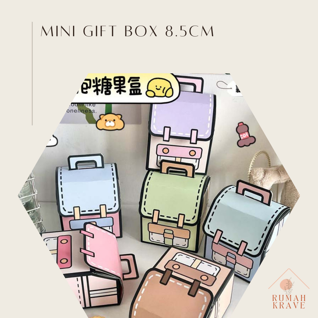 

RUMAH KRAVE - Mini Gift Box 8cm Kotak Kado Souvenir Anak Lucu