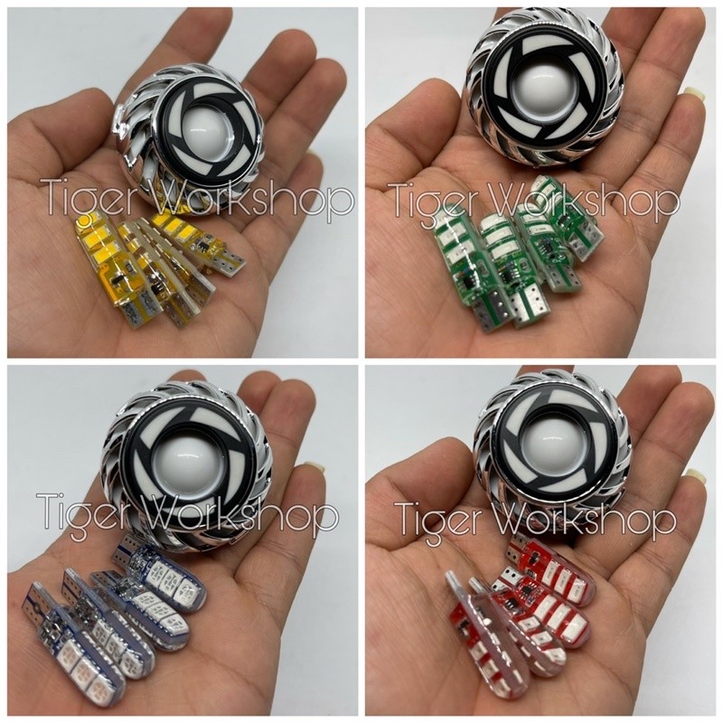 Paket Lampu Motor Lampu Stop Projie Running Plus 4pcs Sen Jelly Kedip Flash bola Lampu rem berhenti 